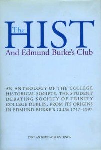 The Hist & Edmund Burkes Club by Declan Budd and Ross Hinds published by Lilliput Press book cover